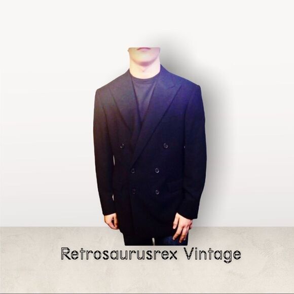 VTG Ralph Lauren Blk Fine Wool Sports Coat Blazer Sz 40 - Picture 2 of 5